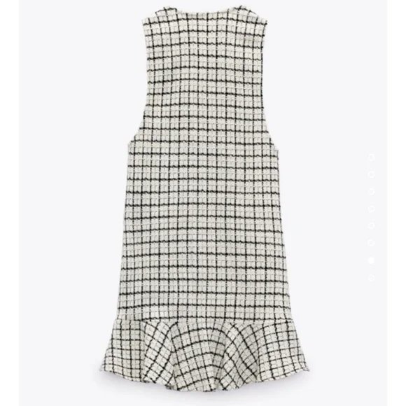 ZARA Pinafore Plaid Dress - Picture 5 of 6